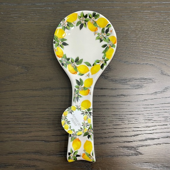 American Atelier Kitchen Lemon Spoon Rest Farmhouselemons Leaves